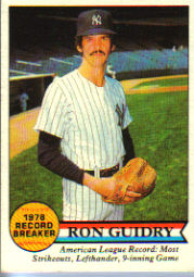 1979 Topps Baseball Cards      202     Ron Guidry RB